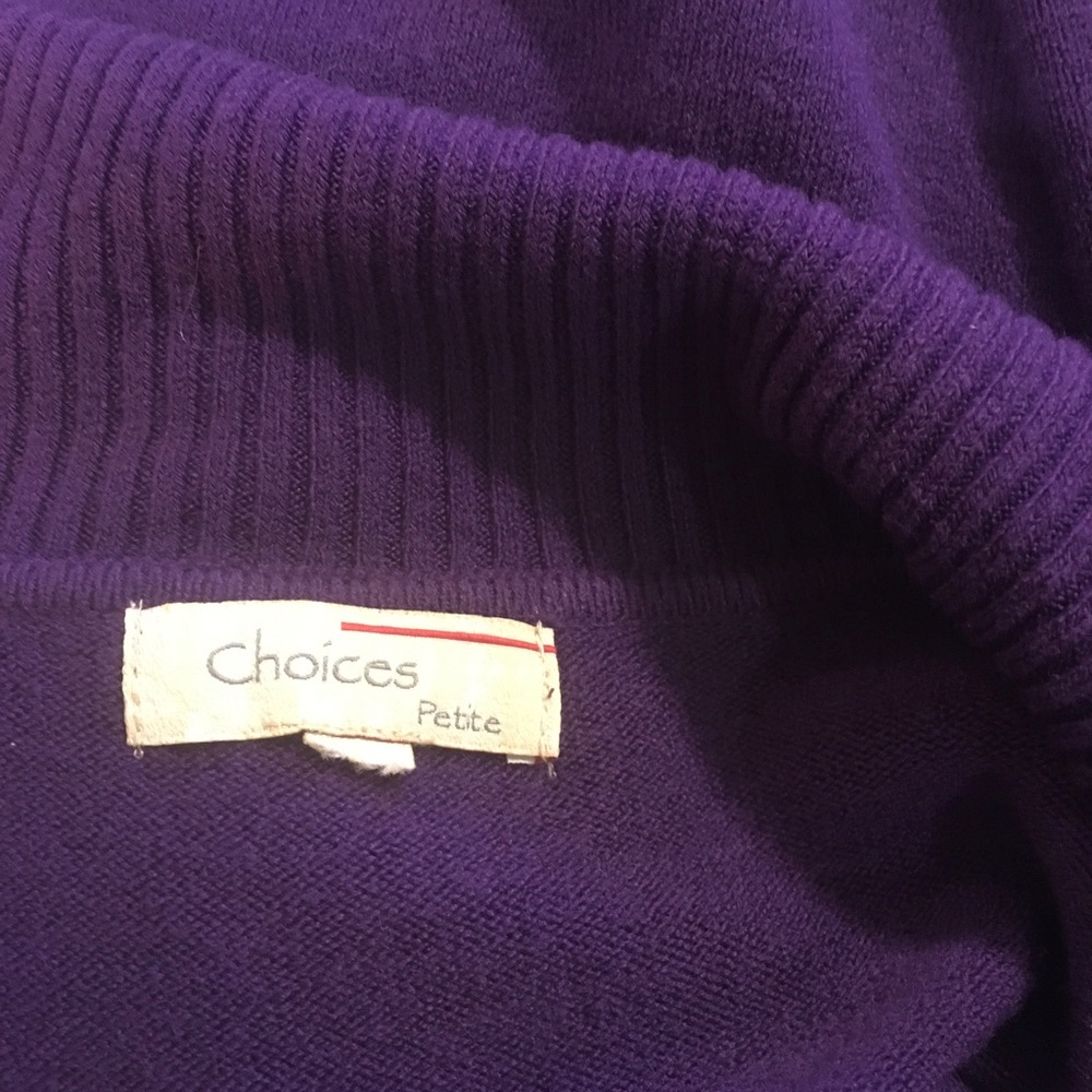 Choices Purple Fringe Cardigan MP FREE SHIP - Picture 3 of 6